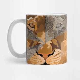 Lion Big Cat 3d Line Mug